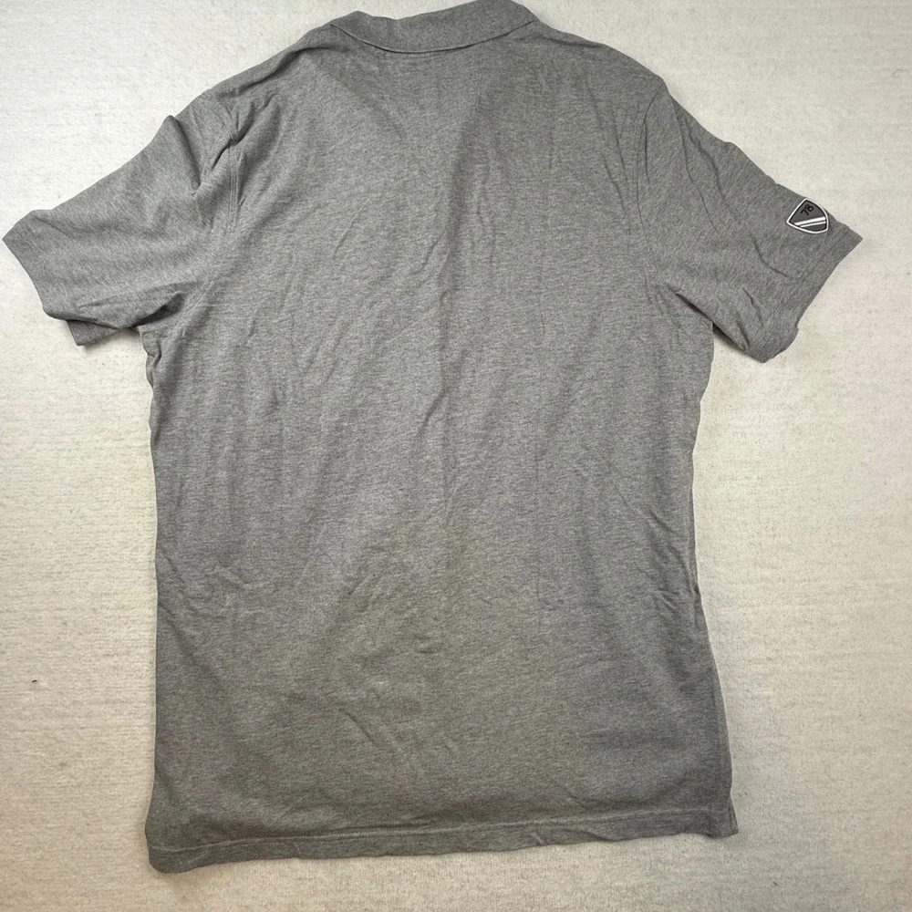 Banana Republic Mens XXL shirt Tall Gray Striped Cotton Polo preppy heritage